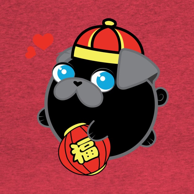 Poopy the Pug Puppy - Chinese New Year by Poopy_And_Doopy